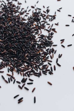 ham siyah pirinç yığını, makro