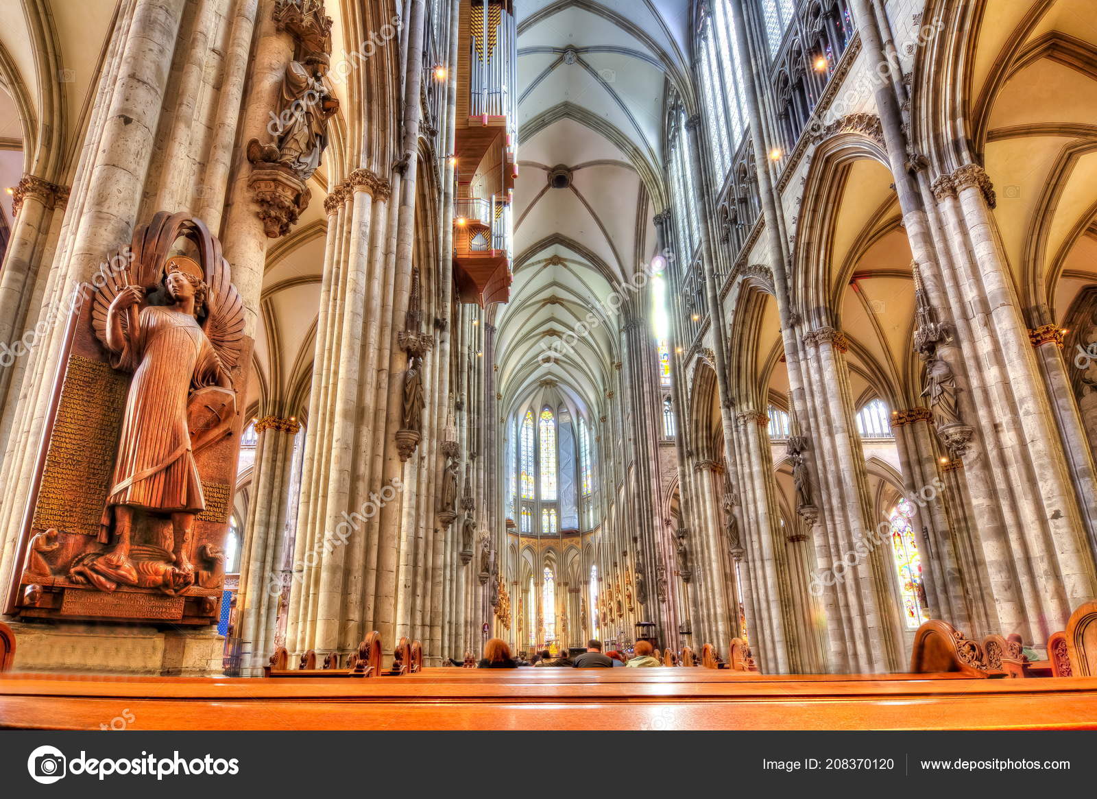 Interior Cologne Cathedral Germany Stock Editorial Photo