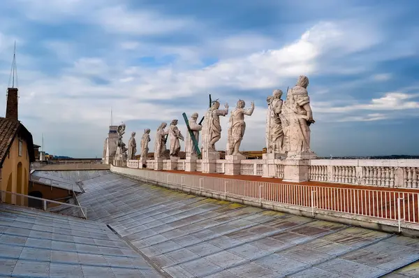 Statues of apostles on St. Peter\'s Basilica facade, Vatican