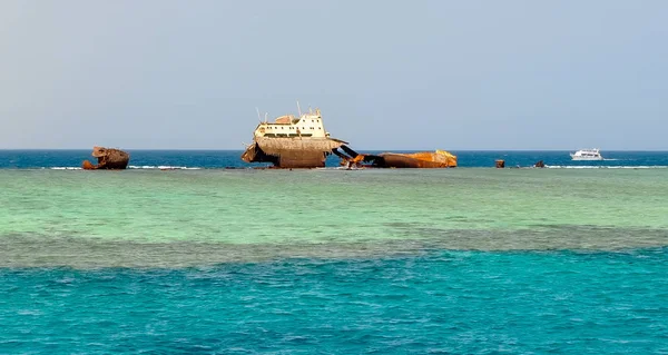 Sunken ship in Red Sea near Sharm el Sheikh, Egypt