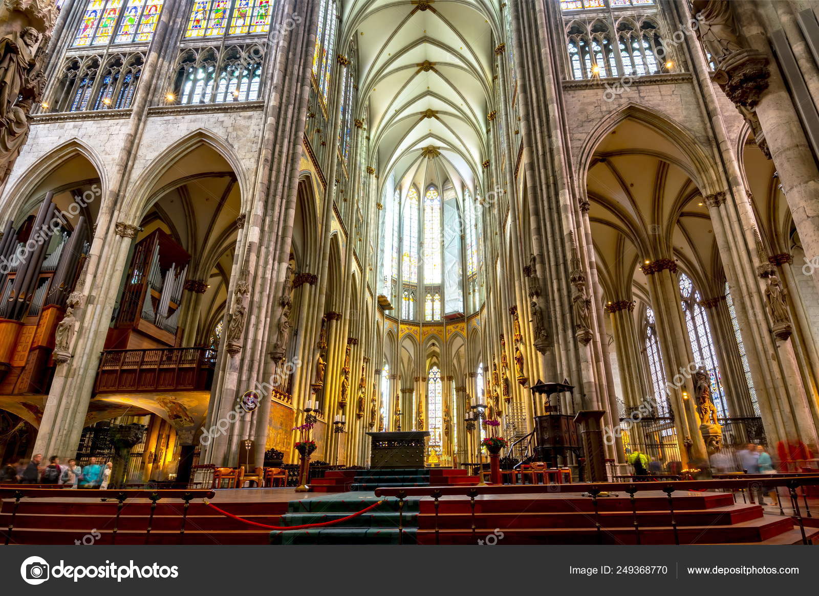Interior Cologne Cathedral Germany Stock Editorial Photo