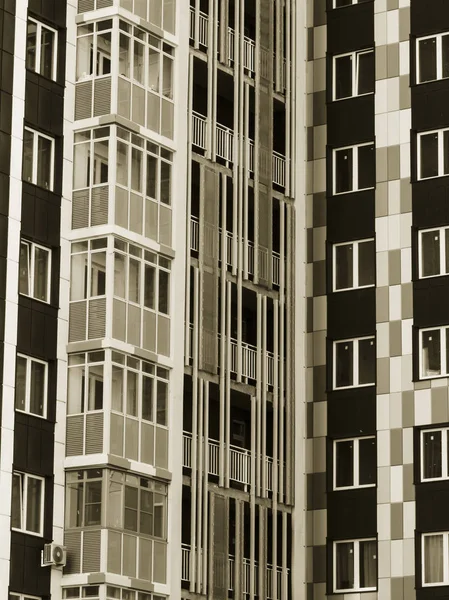 Het Bouwen Van Meerdere Verdiepingen Huis High Rise — Stockfoto