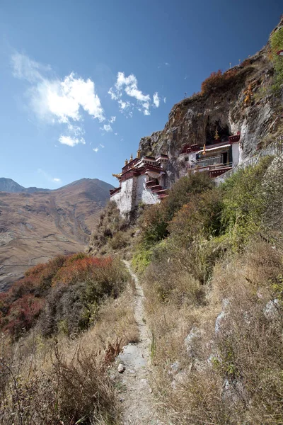 Cave Monastery Tibet — Stock Photo, Image