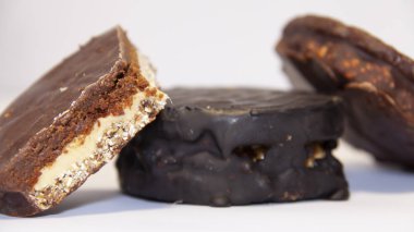 Bisküvi, katmanlarda yuvarlak bisküvi portre