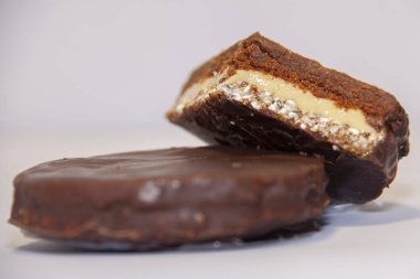 Bisküvi, katmanlarda yuvarlak bisküvi portre