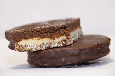 Bisküvi, katmanlarda yuvarlak bisküvi portre