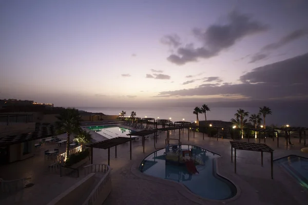 Verlichte Hotel Jordanië — Stockfoto