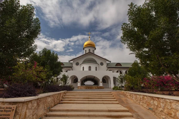 Orthodox Church Banks Jordan River — Stock Photo, Image