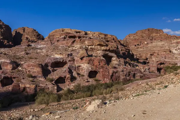 Antika Staden Petra Nabateanska Civilisation Jordan — Stockfoto