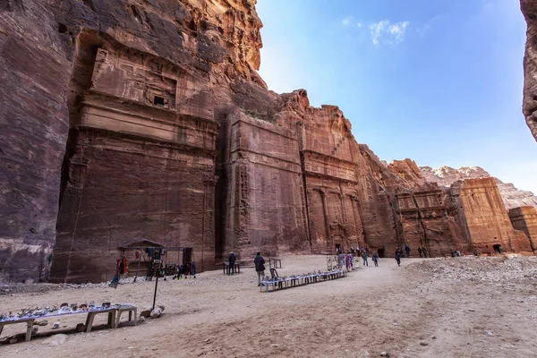 Antica Città Petra Civiltà Nabatea Giordania — Foto Stock