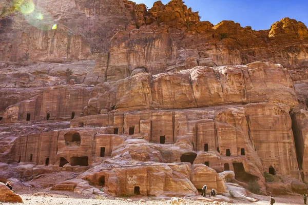 Antika Staden Petra Nabateanska Civilisation Jordan — Stockfoto