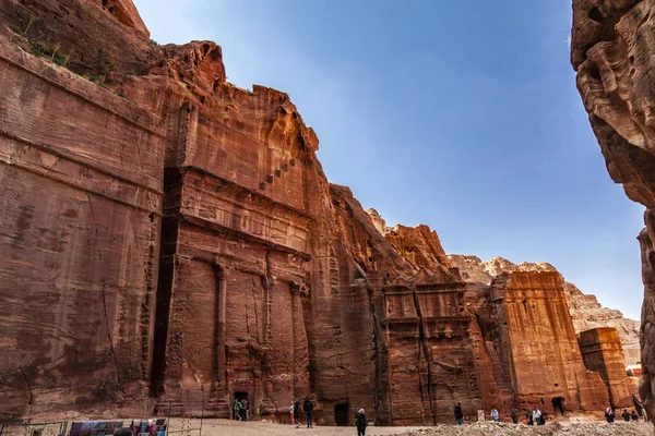 Antica Città Petra Civiltà Nabatea Giordania — Foto Stock