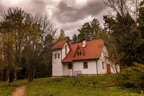 Παλιό Μυστηριώδες Παραμυθένιο Σπίτι Στο Δάσος — Φωτογραφία Αρχείου
