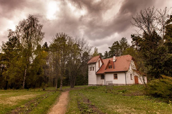 森林中古老的神秘童话房子 — 图库照片
