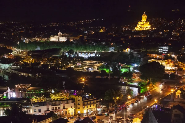 Old Town Tbilisi Night View — Stock Photo, Image