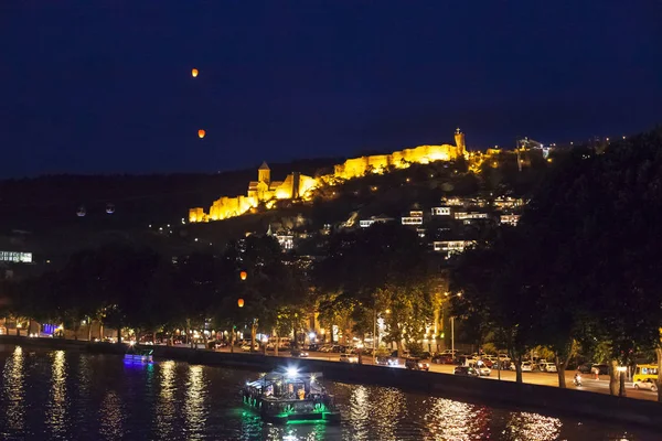 Stare Miasto Tbilisi Widok Nocny — Zdjęcie stockowe
