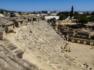 Rock burials and antique theater, Demre, Turkey