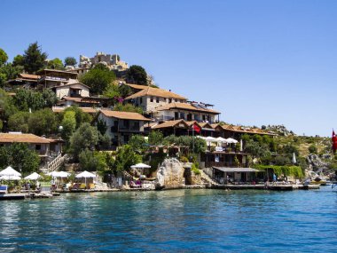 View of the old city from the sea, Kemer, Turkey