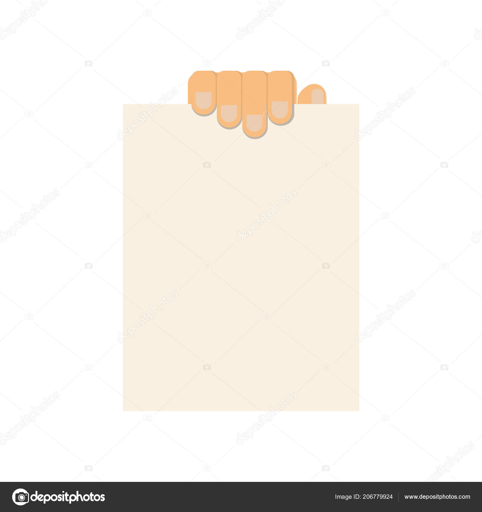 hand holding blank sheet paper template blank sheet paper mockup