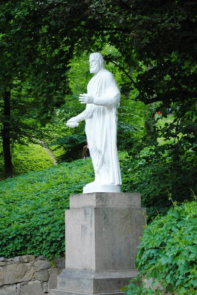 Estátua Eurípides Parque Sofiyivka Beleza Inesquecível Ucrânia — Fotografia de Stock