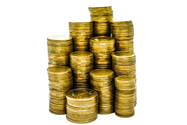 Large Pile Ukrainian Coins Kopecks Photo Can Used Background — Stock Photo, Image