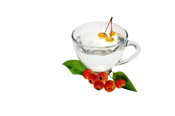 Speisekarte Diätplan Oder Programm Ein Glas Cocktailbeeren Diätkost Frisches Obst — Stockfoto