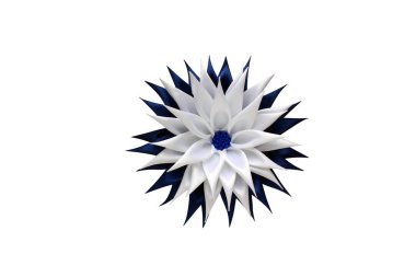 Beyaz arka planda, Noel hediyesi için çiçek izole dekoratif saten beyaz ipek dekorasyon öğesi