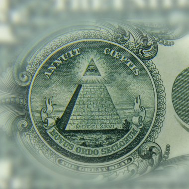 Bir dolar kısmının yakın çekim. Yakın çekim kavramı. Bize para, sahne kenarları etrafında arka plan bulanık
