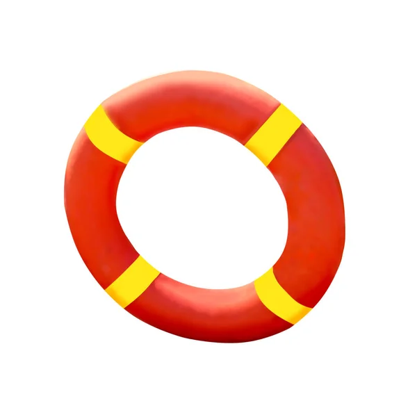Octoroon Lifebuoy Izolowane Białym Tle Ratowanie Życia Ludzi — Zdjęcie stockowe