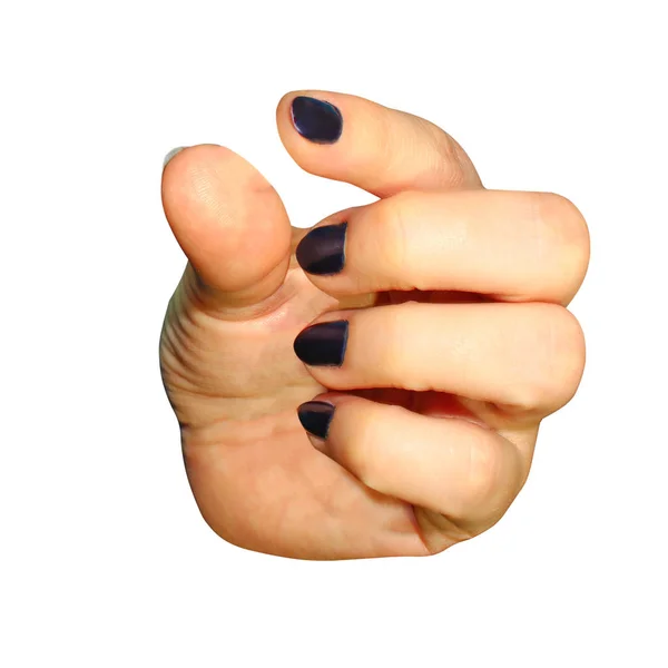 Ізольовані Білому Тлі Жести Рук Людина Яка Показує Пальці — стокове фото