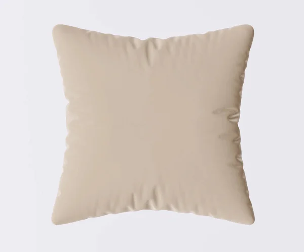 Beige Pillow Isolated Gray Background Image — Stock Photo, Image