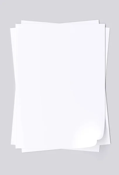 Boş kağıda beyaz gri arka plan üzerinde izole. 3D görüntü