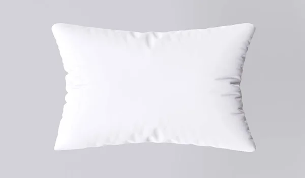 Travesseiro Branco Isolado Fundo Cinza Imagem — Fotografia de Stock