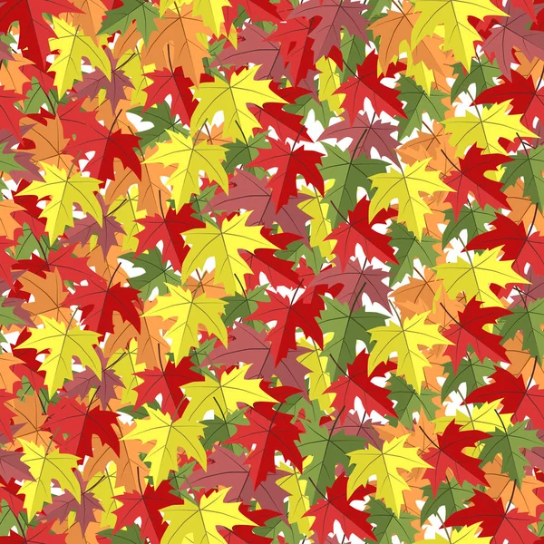 Heldere Kleurrijke Naadloze Patroon Met Herfst Bladeren Vector — Stockvector