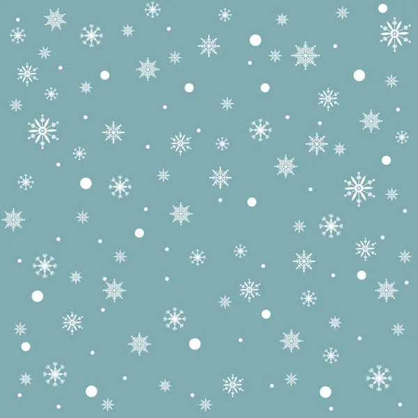 Sneeuwvlokken Achtergrond Vectorillustratie — Stockvector