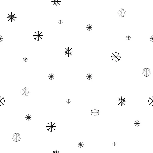 Nahtloses Muster Mit Schneeflocken Vektorillustration — Stockvektor