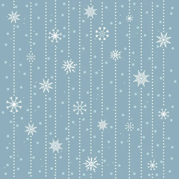 Sneeuwvlokken Achtergrond Vectorillustratie — Stockvector