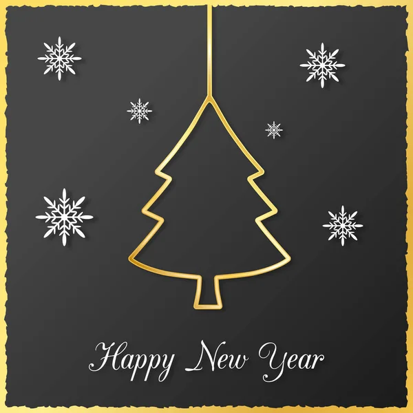 Mutlu yıllar tebrik kartı. Vektör illüstrasyonu