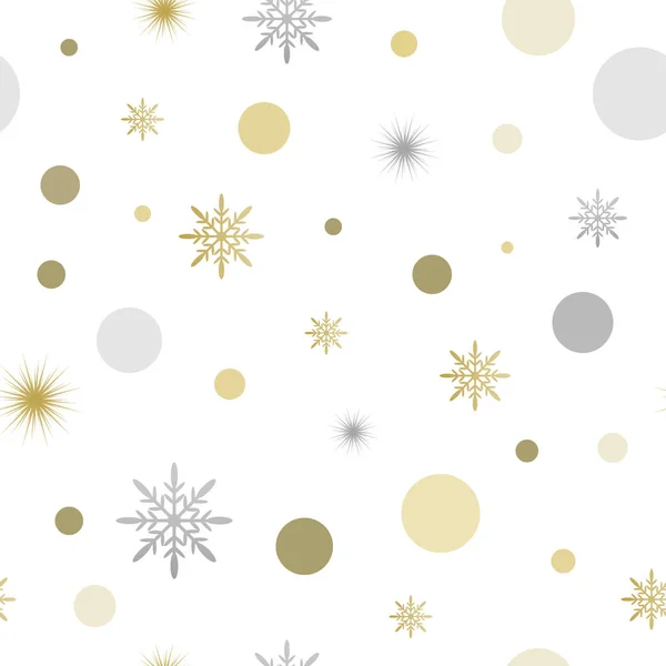 Padrão Sem Costura Natal Com Flocos Neve Ilustração Vetorial — Vetor de Stock