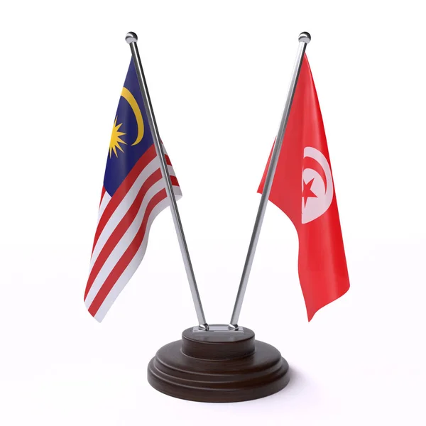Malajsie Tuniska Dvě Tabulky Příznaky Izolované Bílém Pozadí — Stock fotografie