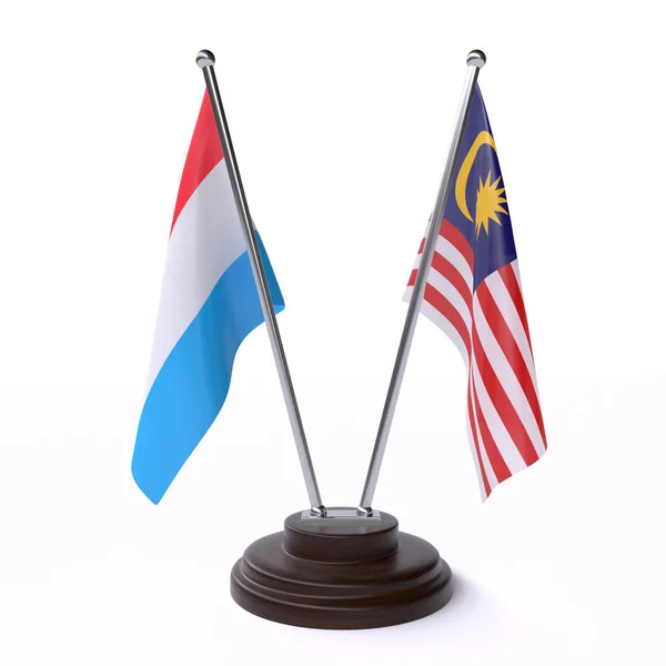 Nizozemsko Malajsie Dvě Tabulky Příznaky Izolované Bílém Pozadí — Stock fotografie