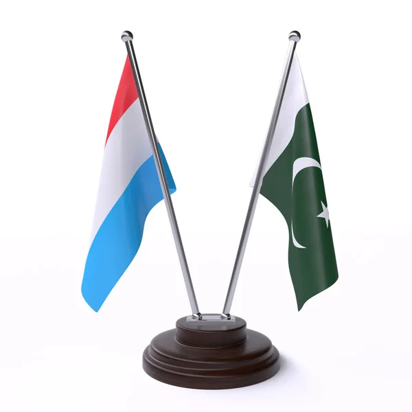 Nizozemsko Pákistánu Dvě Tabulky Příznaky Izolované Bílém Pozadí — Stock fotografie