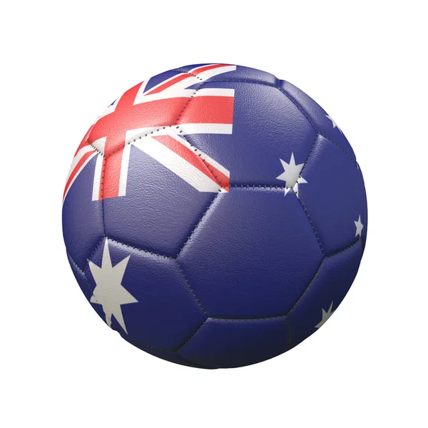 Bayrak renklerde futbol topu beyaz arka plan üzerinde izole. Avustralya. 3d görüntü