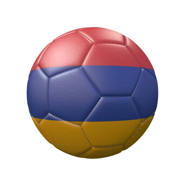 Bayrak Renklerde Futbol Topu Beyaz Arka Plan Üzerinde Izole Ermenistan — Stok fotoğraf