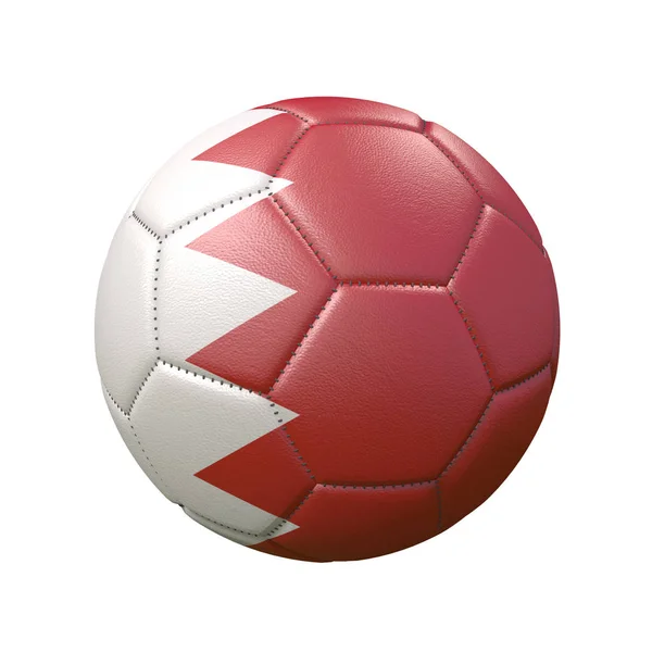 Bola Futebol Cores Bandeira Isolada Fundo Branco Bahrein Imagem — Fotografia de Stock