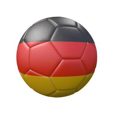 Bayrak renklerde futbol topu beyaz arka plan üzerinde izole. Almanya. 3d görüntü