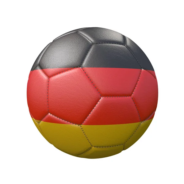 Bayrak renklerde futbol topu beyaz arka plan üzerinde izole. Almanya. 3d görüntü