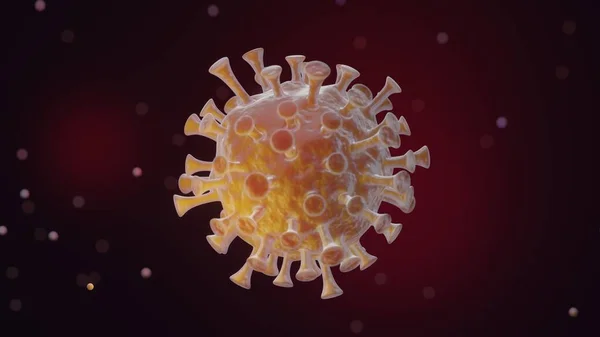 Covid Sfondo Con Modello Realistico Del Virus Immagine — Foto Stock