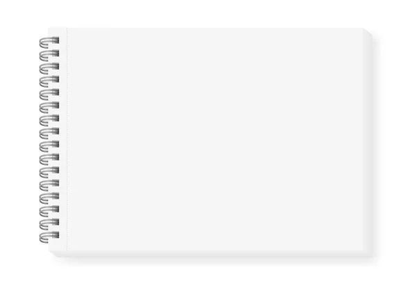 Векторный Реалистичный Макет Макет Альбома Рисования Блокнот Вид Сверху Озил — стоковый вектор