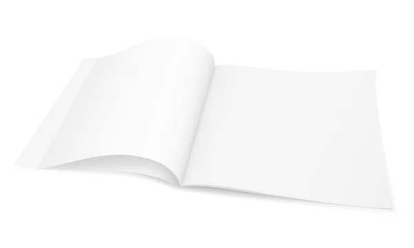 Διάνυσμα Ρεαλιστική Εικόνα Διάταξη Μακέτα Ένα Ανοικτό Φυλλάδιο Περιοδικό Φυλλάδιο — Διανυσματικό Αρχείο